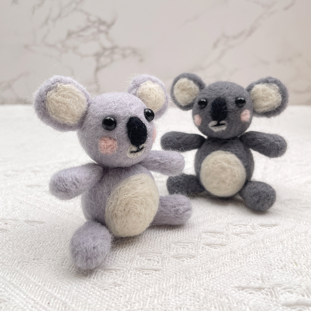 Koala Felt Animals Needle Felting Kit - PokeaFluffy