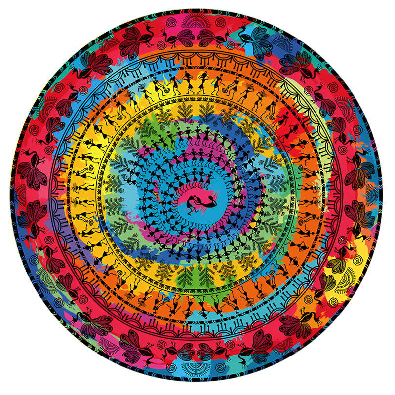JEFFPUZZLE™ Mayan Mandala Wooden Puzzle