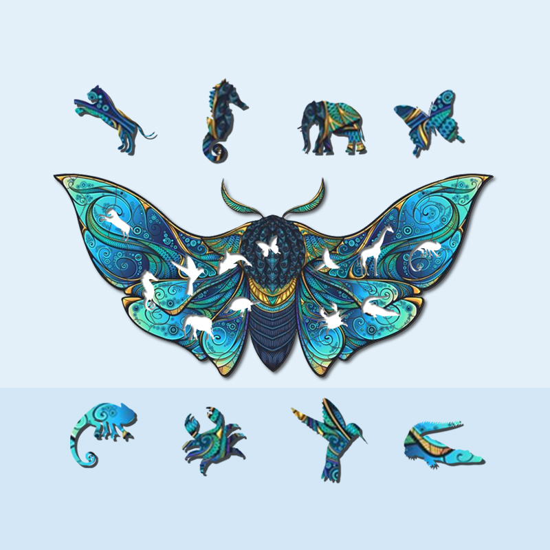 JEFFPUZZLE™ Blue Butterfly Jigsaw Puzzle