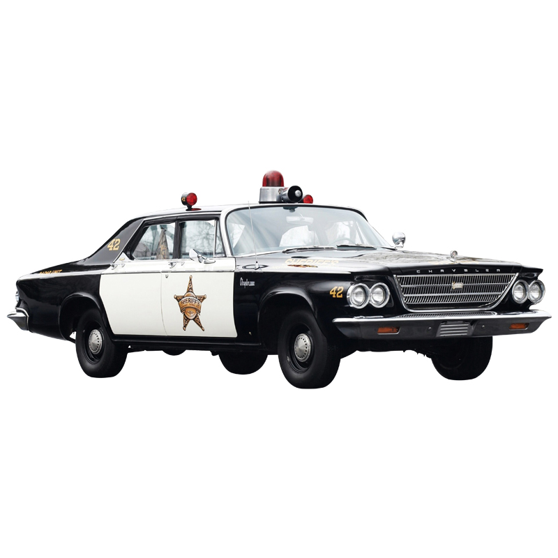 JEFFPUZZLE™ Chrysler Newport Police Cruiser 1963  Wooden Puzzle