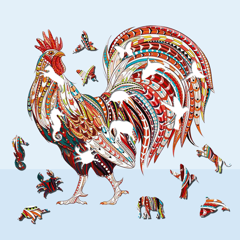 JEFFPUZZLE™ Red Rooster Jigsaw Puzzle
