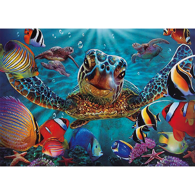JEFFPUZZLE™ Fun Under the Sea Wooden Puzzle