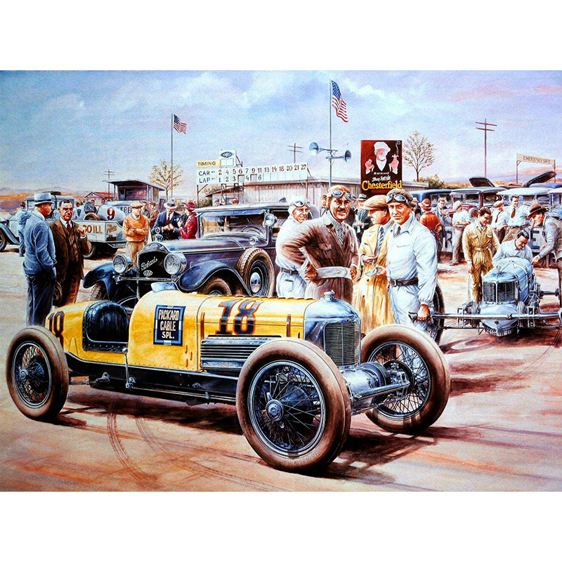 JEFFPUZZLE™ Antique Cars Wooden Puzzle
