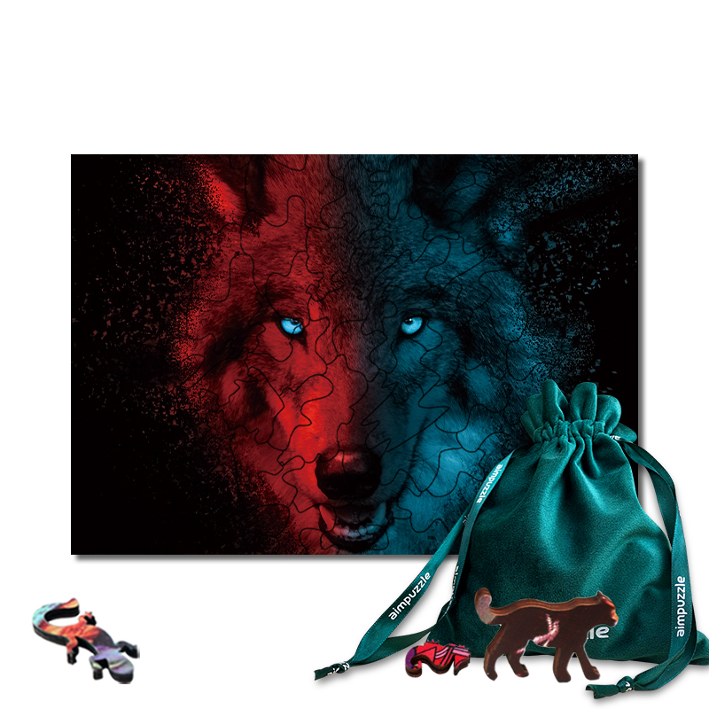 JEFFPUZZLE™ Gradient Wolf  Puzzle