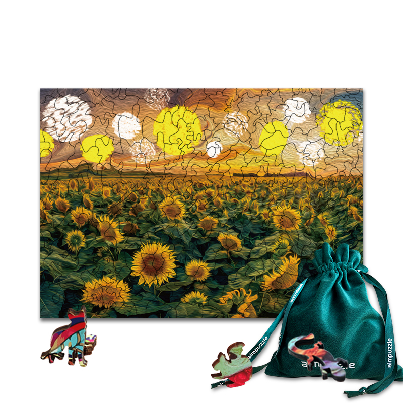 JEFFPUZZLE™ Sunflower Garden Puzzle