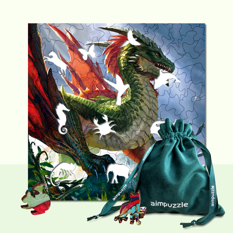 JEFFPUZZLE™ Green dragon