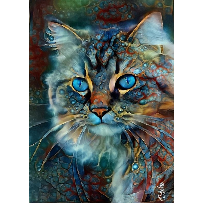 JEFFPUZZLE™ Blue-eyed Cat Wooden Puzzle
