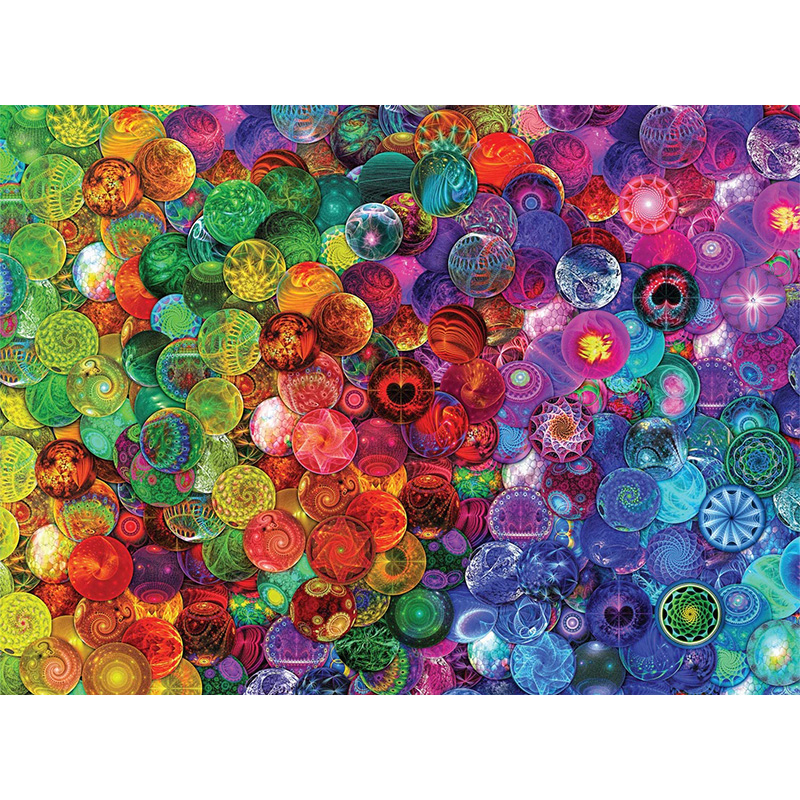 JEFFPUZZLE™ Cosmic Glass Ball Wooden Puzzle