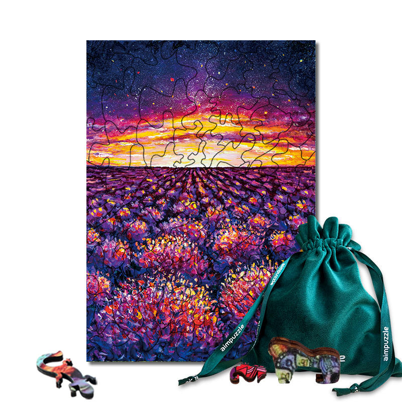 JEFFPUZZLE™ Lavender fields in Provence, France Puzzle