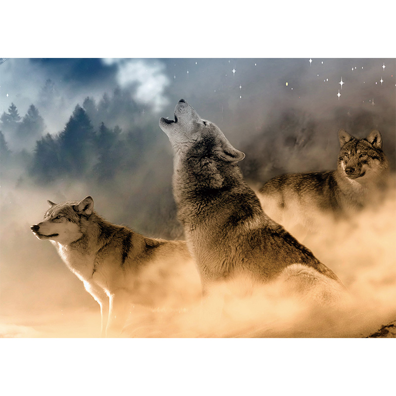 JEFFPUZZLE™ Wolves  Wooden Puzzle