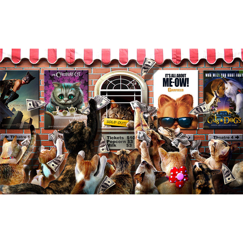JEFFPUZZLE™ Cat Celebrity Wooden Puzzle