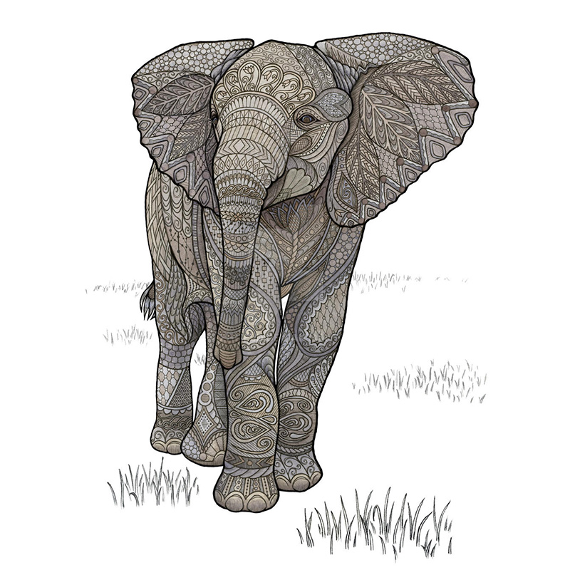JEFFPUZZLE™ Elephant Wooden Puzzle