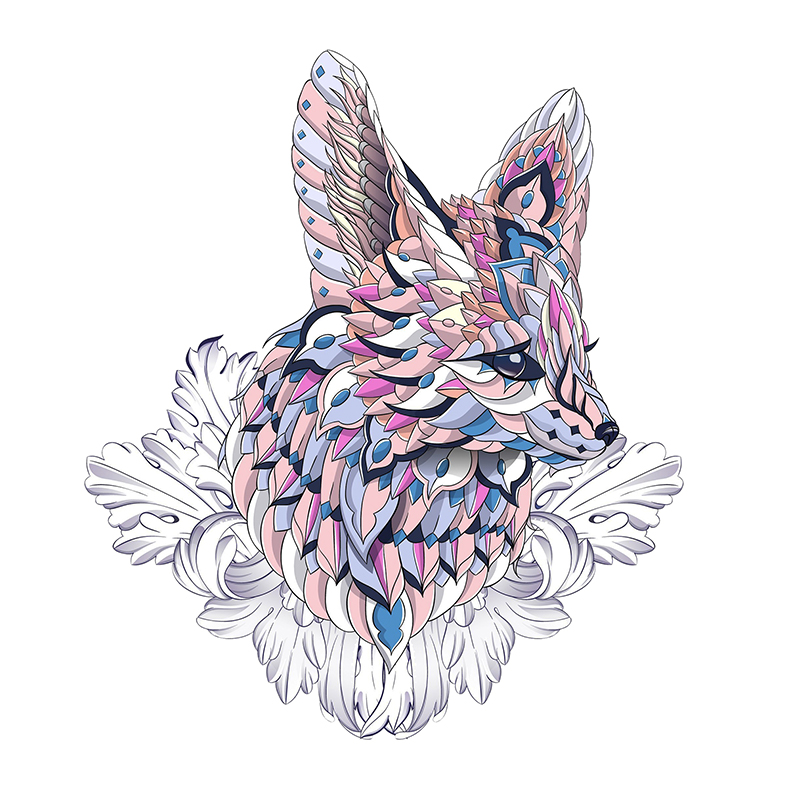JEFFPUZZLE™ Charming Fox Wooden  Puzzle