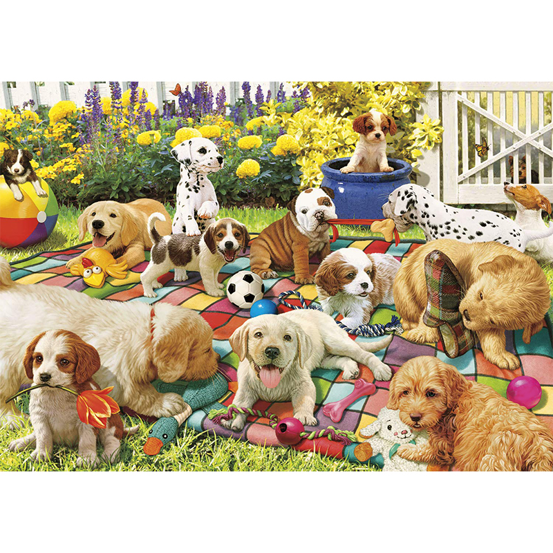 JEFFPUZZLE™ Furry Party Wooden Puzzle