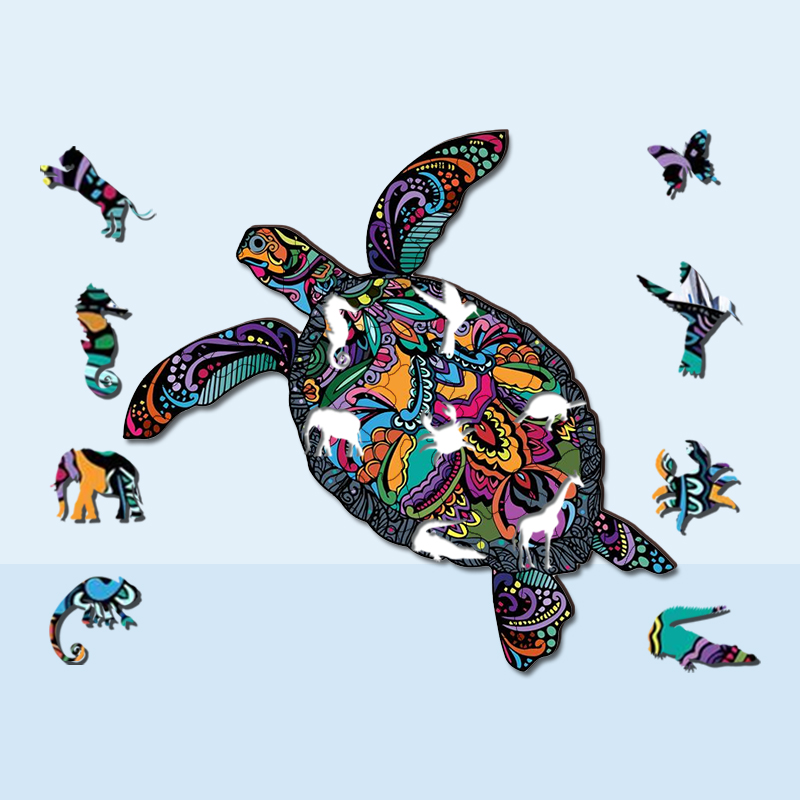 JEFFPUZZLE™ Color turtle Jigsaw Puzzle