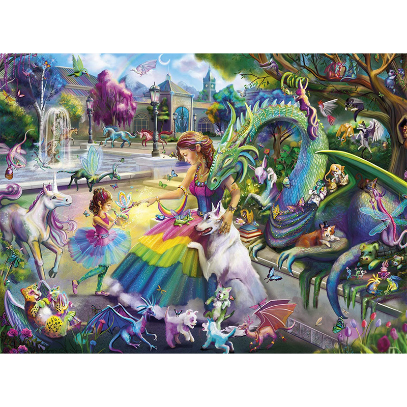 JEFFPUZZLE™ Enchanted Kingdom Wooden Puzzle