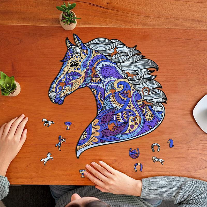 JEFFPUZZLE™ Horse WOODEN PUZZLE