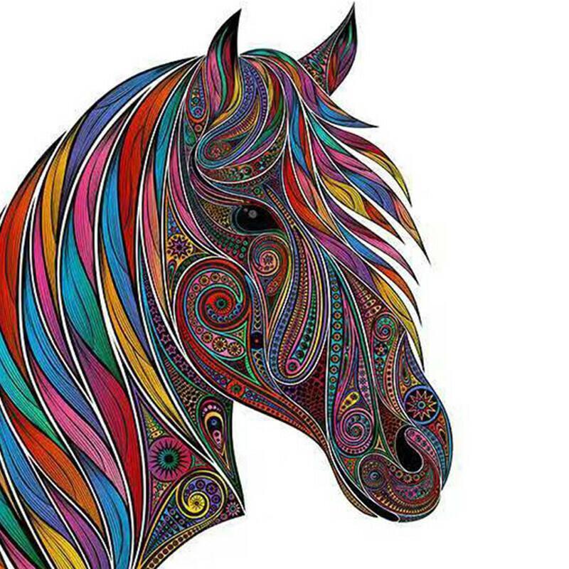 JEFFPUZZLE™ HORSE WOODEN PUZZLE