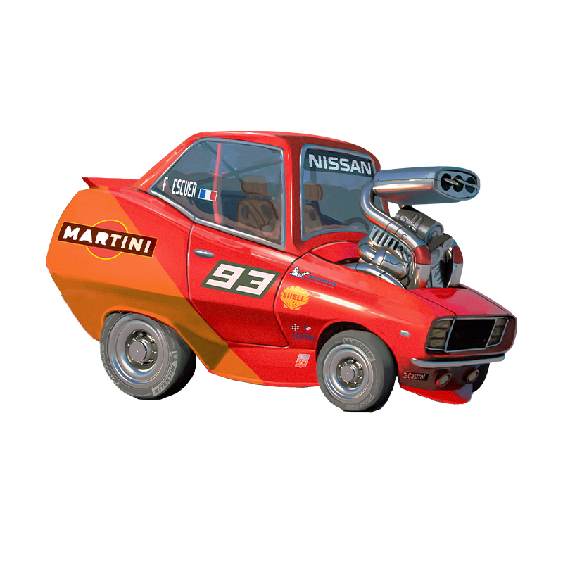 JEFFPUZZLE™ Cartoon Muscle Car Wooden Puzzle