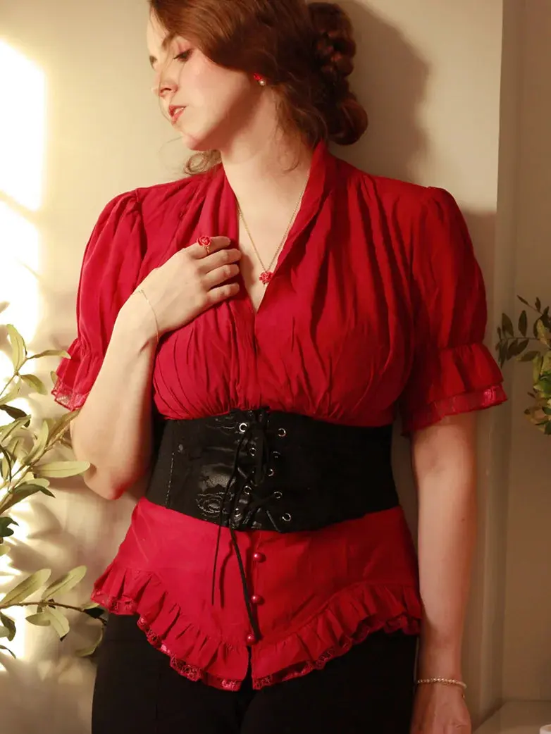 Lace Retro Vintage Elastic Lacing Corset Belts