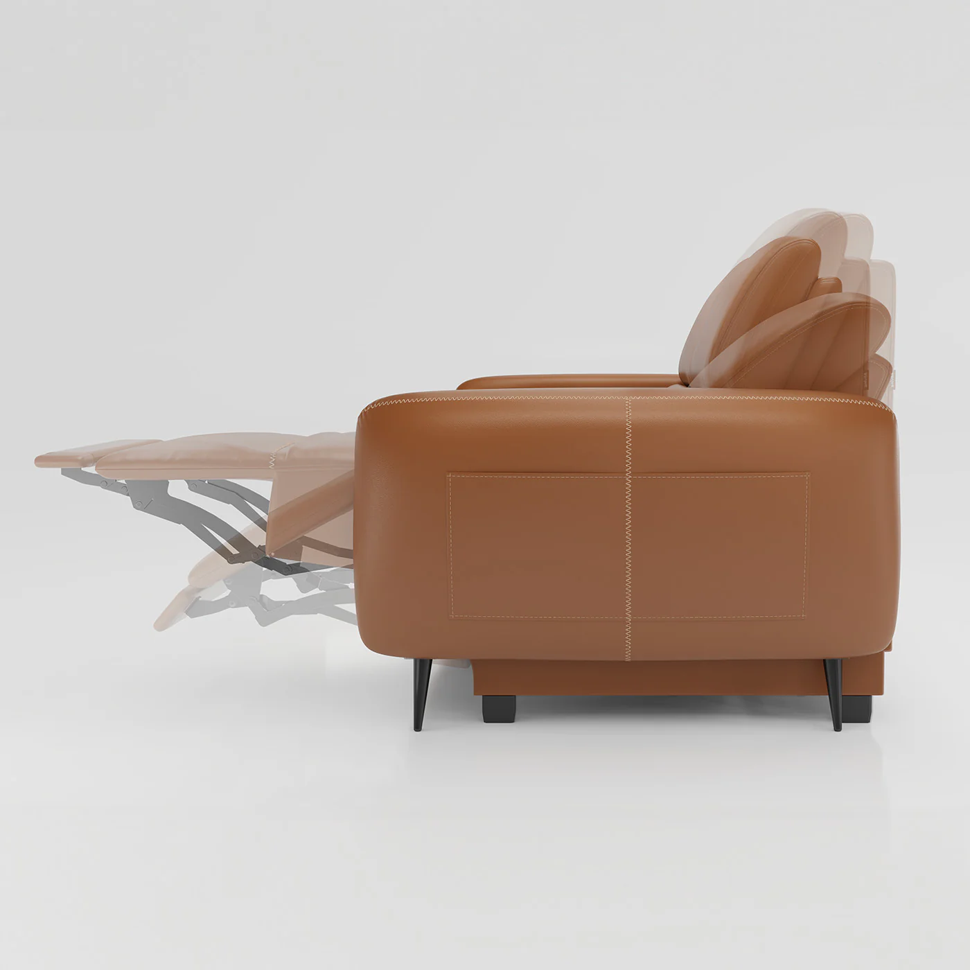 Modern Reclining Sofa with Storage