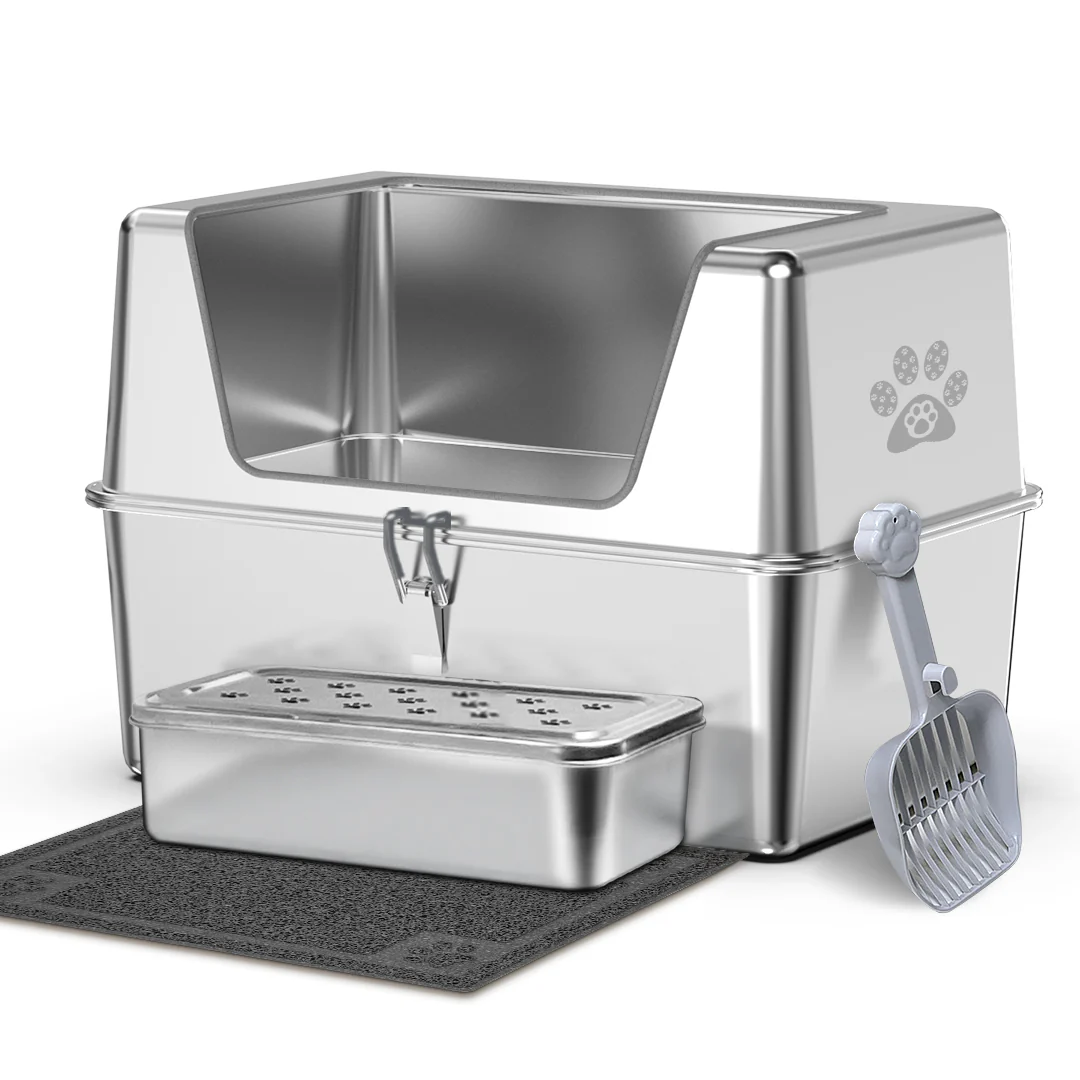 【Special Sale】Cat Litter Box with Lid - Wide Edge Opening