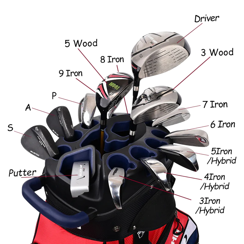 ⚡Clearance Sale🏌 Askecho T-LOCK 2.0 Golf Cart Bag 14 Way Organizer Divider Silent Top / Navy(🔥Buy two for free shipping).