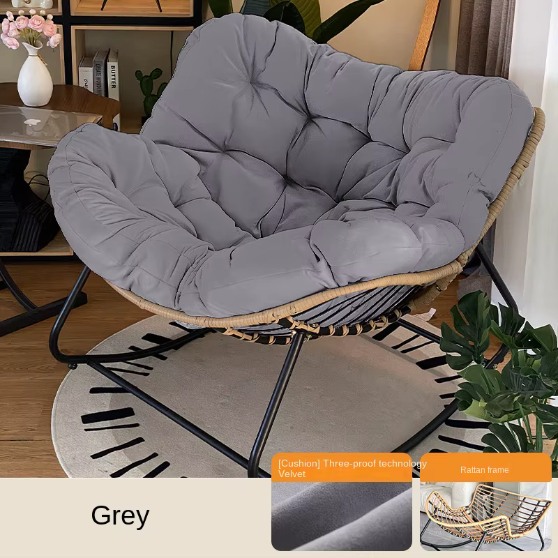 Light Luxury Rattan Rocking Chair Can Sit