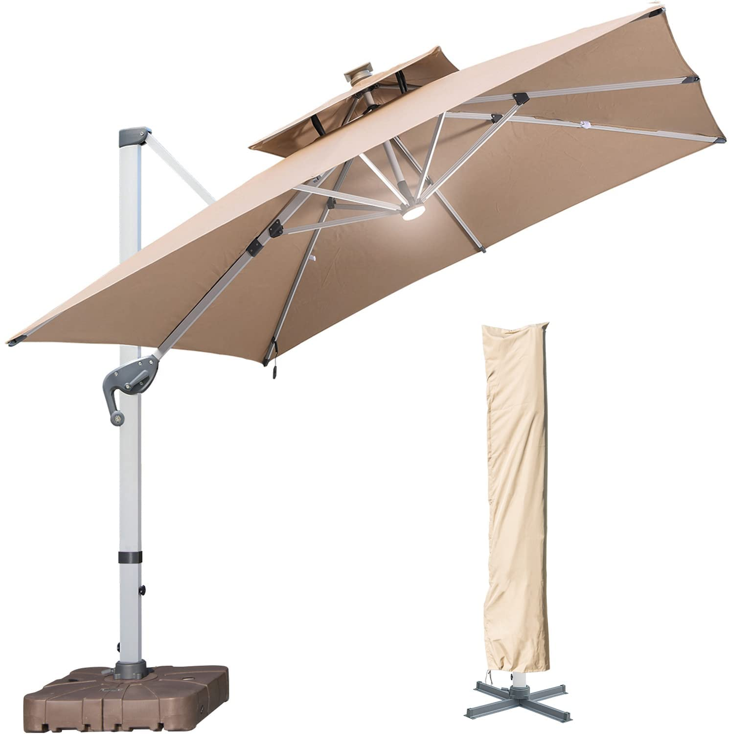 ⚡Clearance Sale $32.99⚡Solar Powered LED Patio Umbrella💥 GET FREE SHIPPING💥