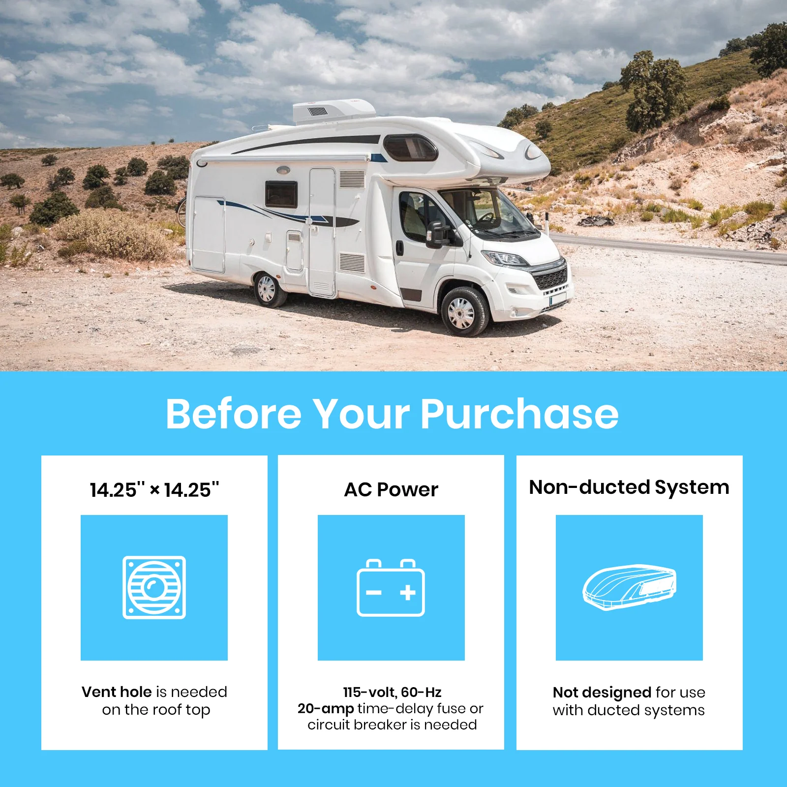 15,000 BTU RV Air Conditioner with Heat Pump
