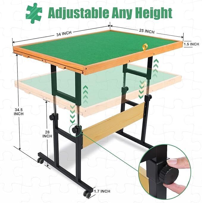🏃‍LAST DAY FOR CLEARANCE💝 ALL4JIG Jigsaw Puzzle Table with Legs