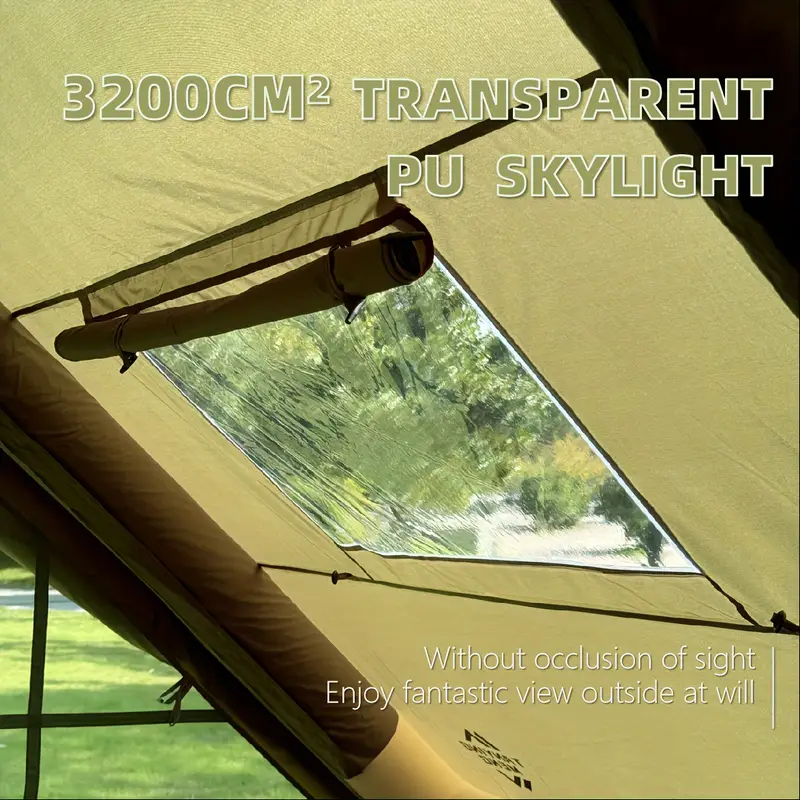 🔥2025 Clearance Sale🔥All - Season Inflatable Camping Tent with Pump - Fits 4 - 6, Waterproof & Mesh Windows
