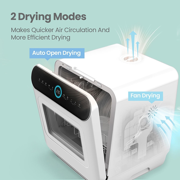 Mini Dishwasher | Compact Table Top Dishwasher with 3 Place Settings, 7 Programmes, Touch Control, LED Display, Delay Start and Off-peak Wash Function🔥Hot Sale🔥