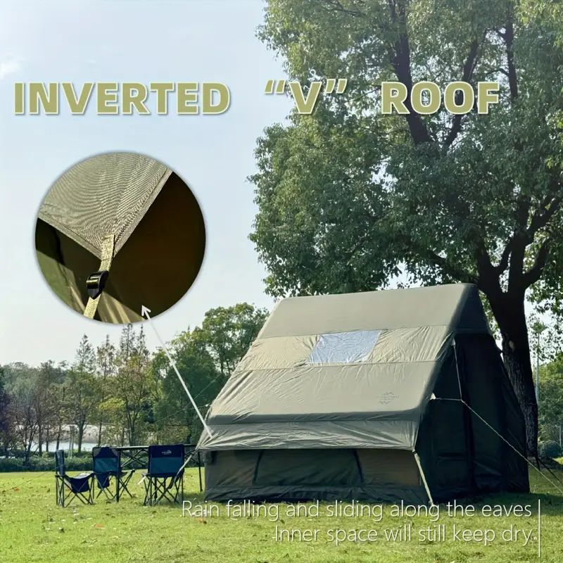 🔥2025 Clearance Sale🔥All - Season Inflatable Camping Tent with Pump - Fits 4 - 6, Waterproof & Mesh Windows