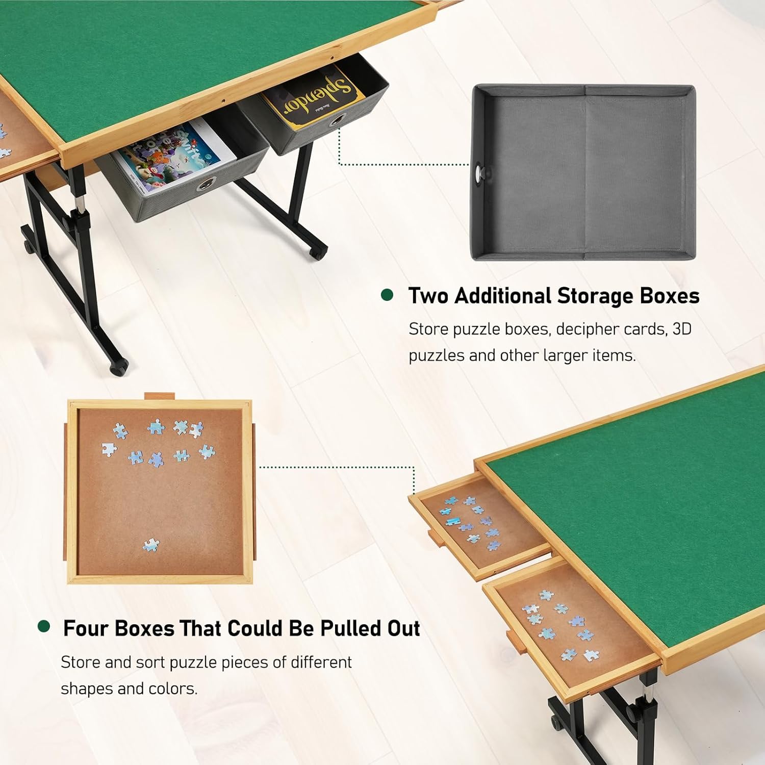 🔥Last Day Only $34 - ALL4JIG Jigsaw Puzzle Table with Legs