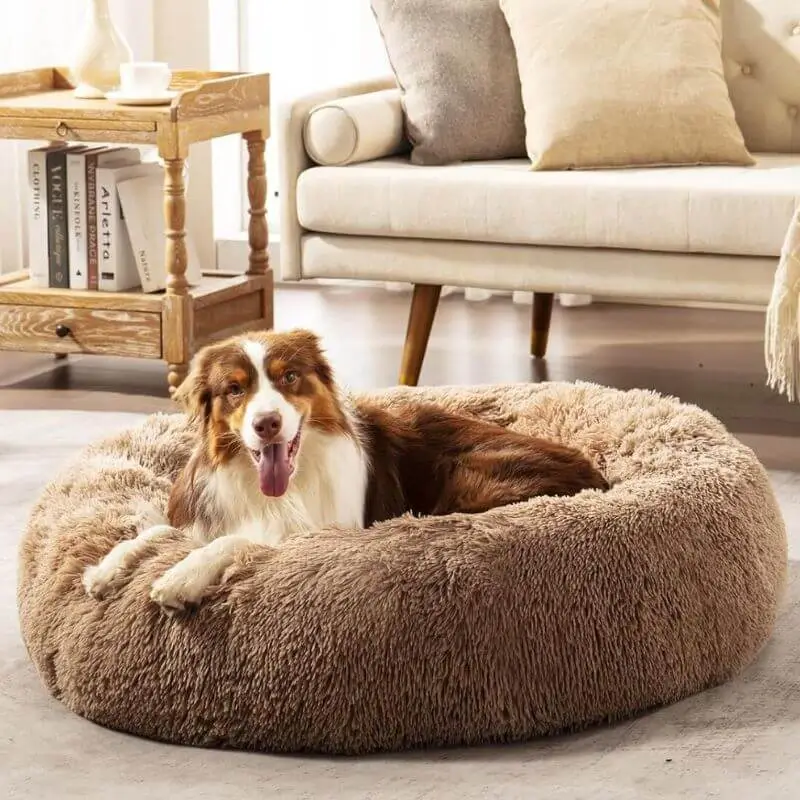 Calming Plush Dog Bed