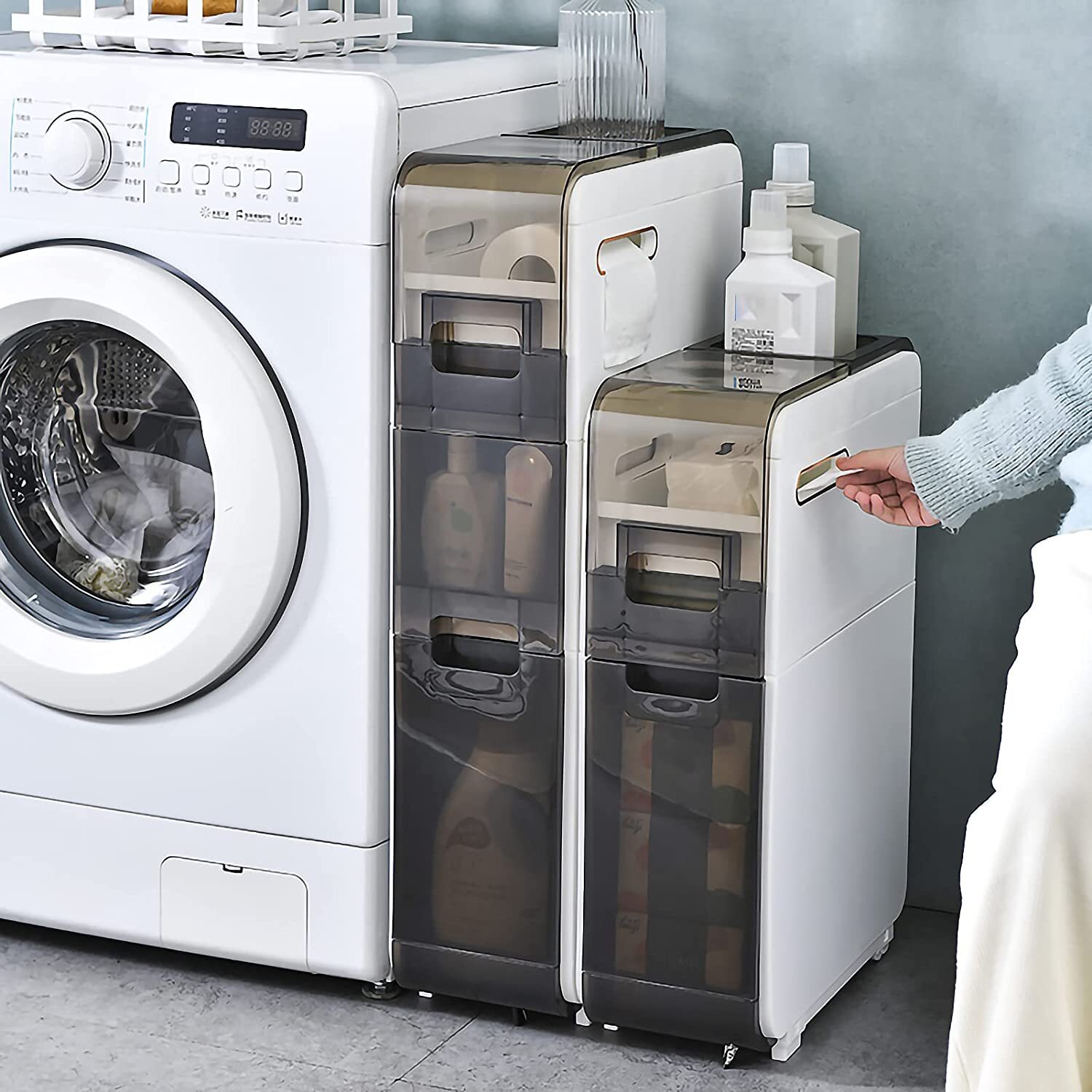 💝Last Day Sale,Buy 2 Get 3 Free-Bathroom Floor Cabinet