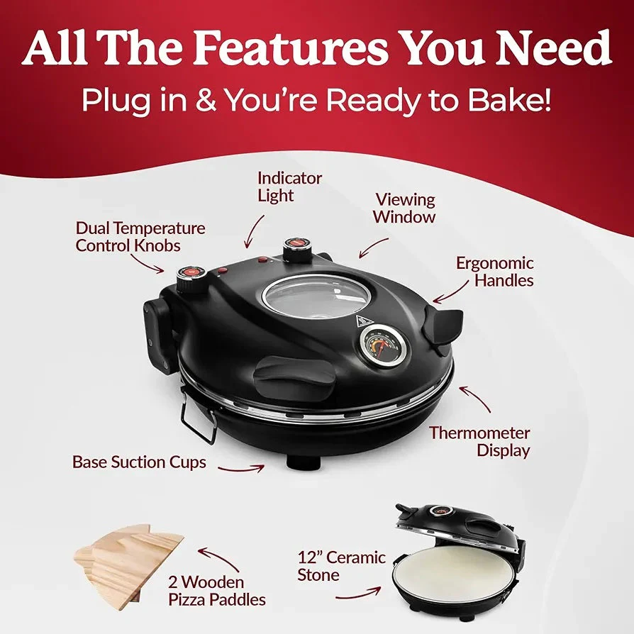 Pizza Oven – Granitestone – 800° Countertop Brick Pizza Oven