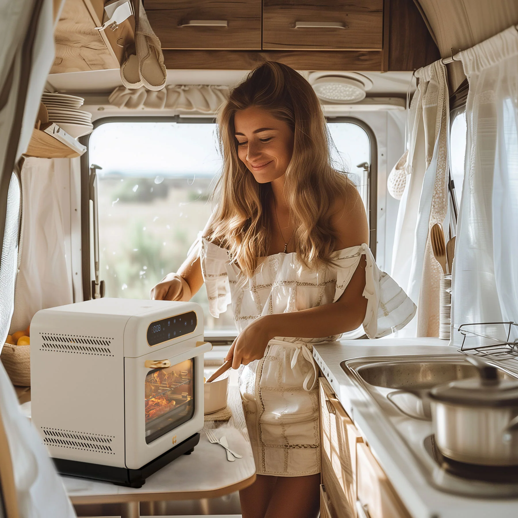 8-in-1 Steam Oven with Air Fryer