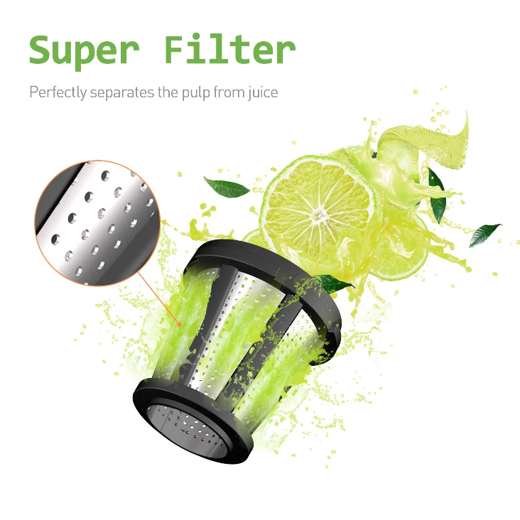 Cold Press Juicer Machine with Touchscreen, Slow Masticating Machines with 3