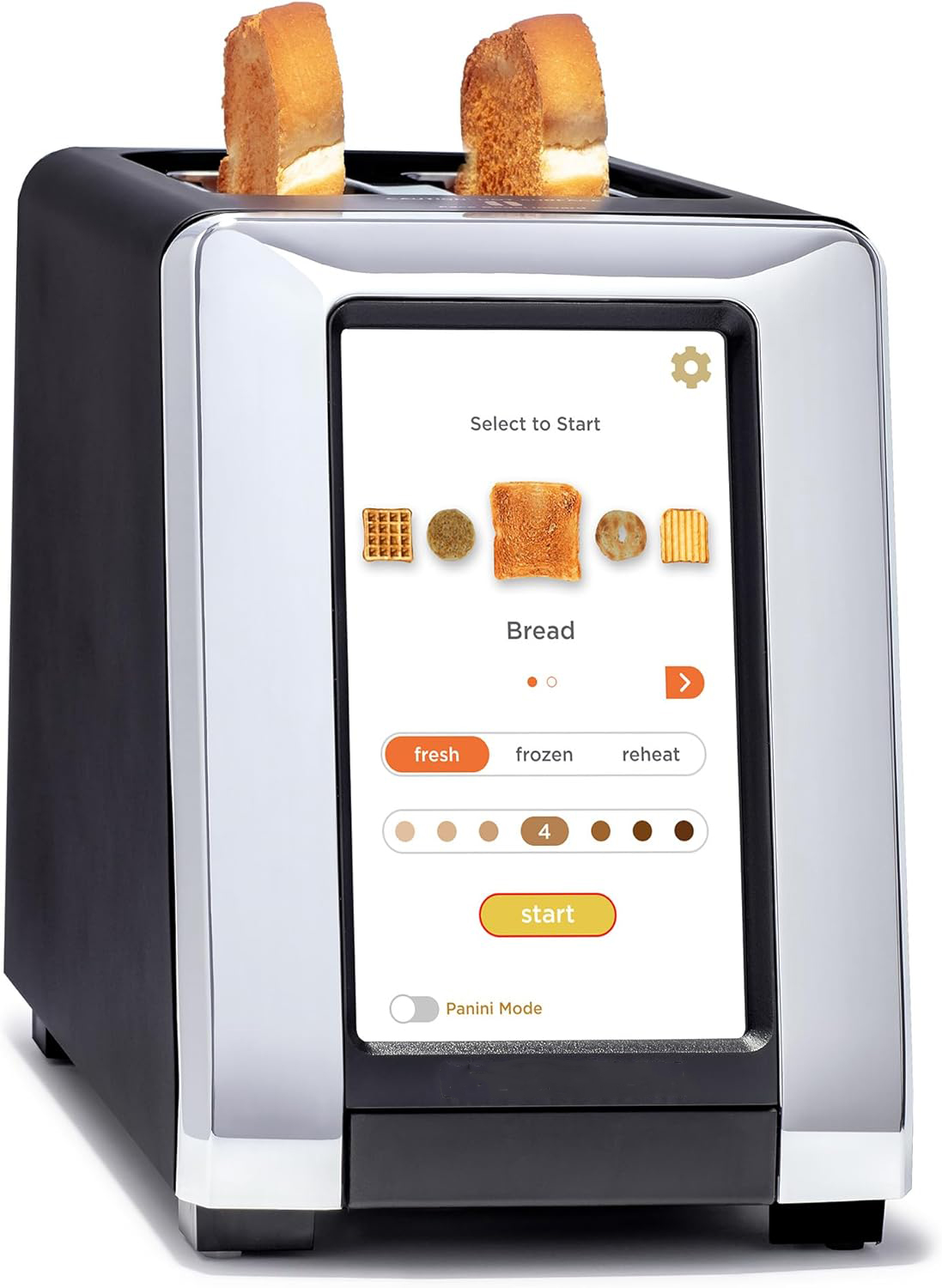 Smart Toaster, 2-Slice High-Speed Touchscreen Toaster , Wi-Fi Connectivity, Weather Widget, and Over-the-Air Updates, Black