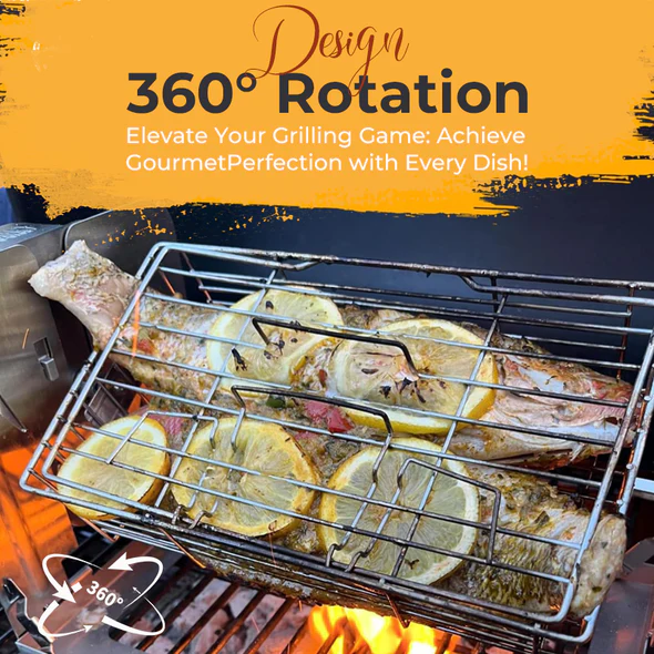 🔥HOT SALE  OFF 💖Stainless Steel Rotating Grill