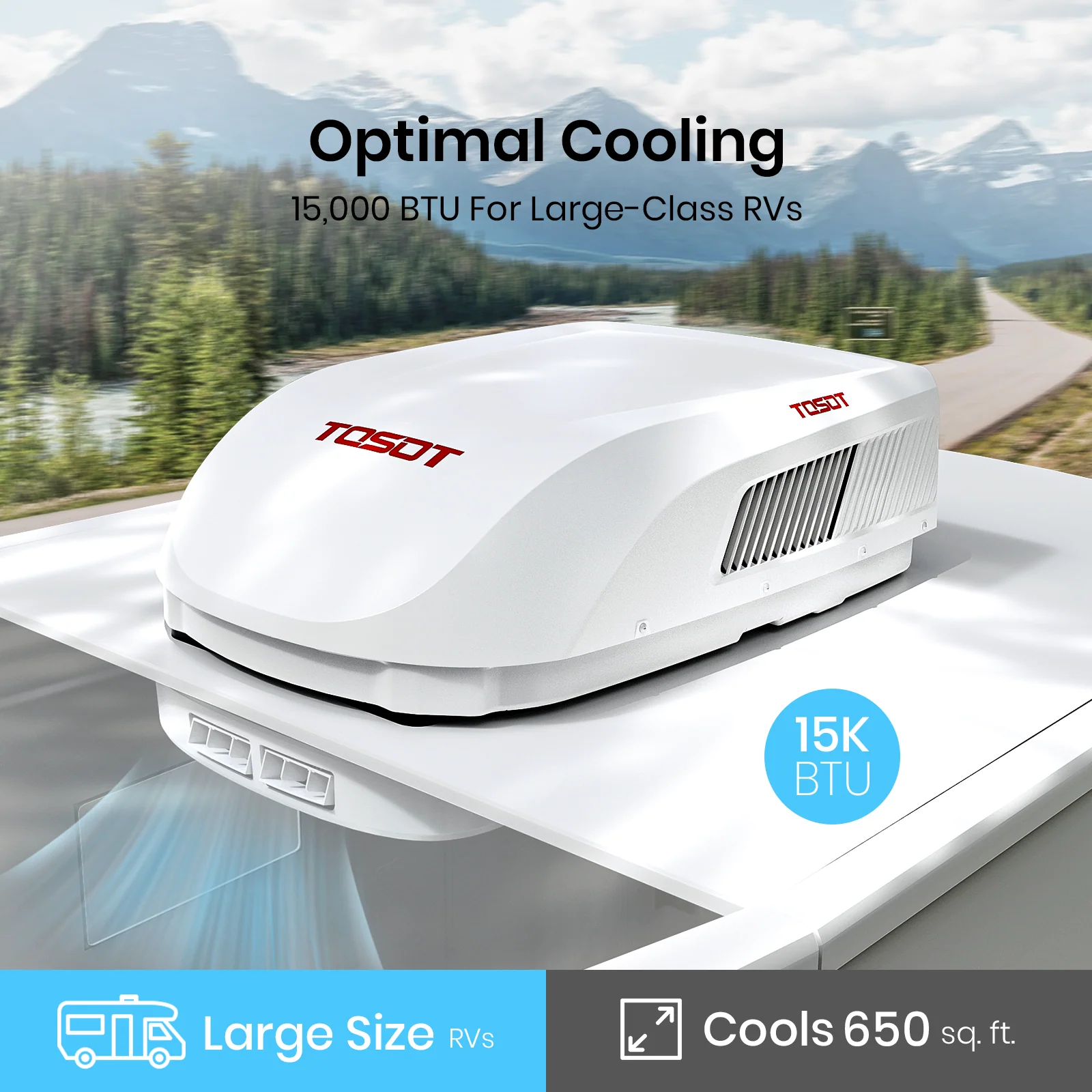 15,000 BTU RV Air Conditioner with Heat Pump