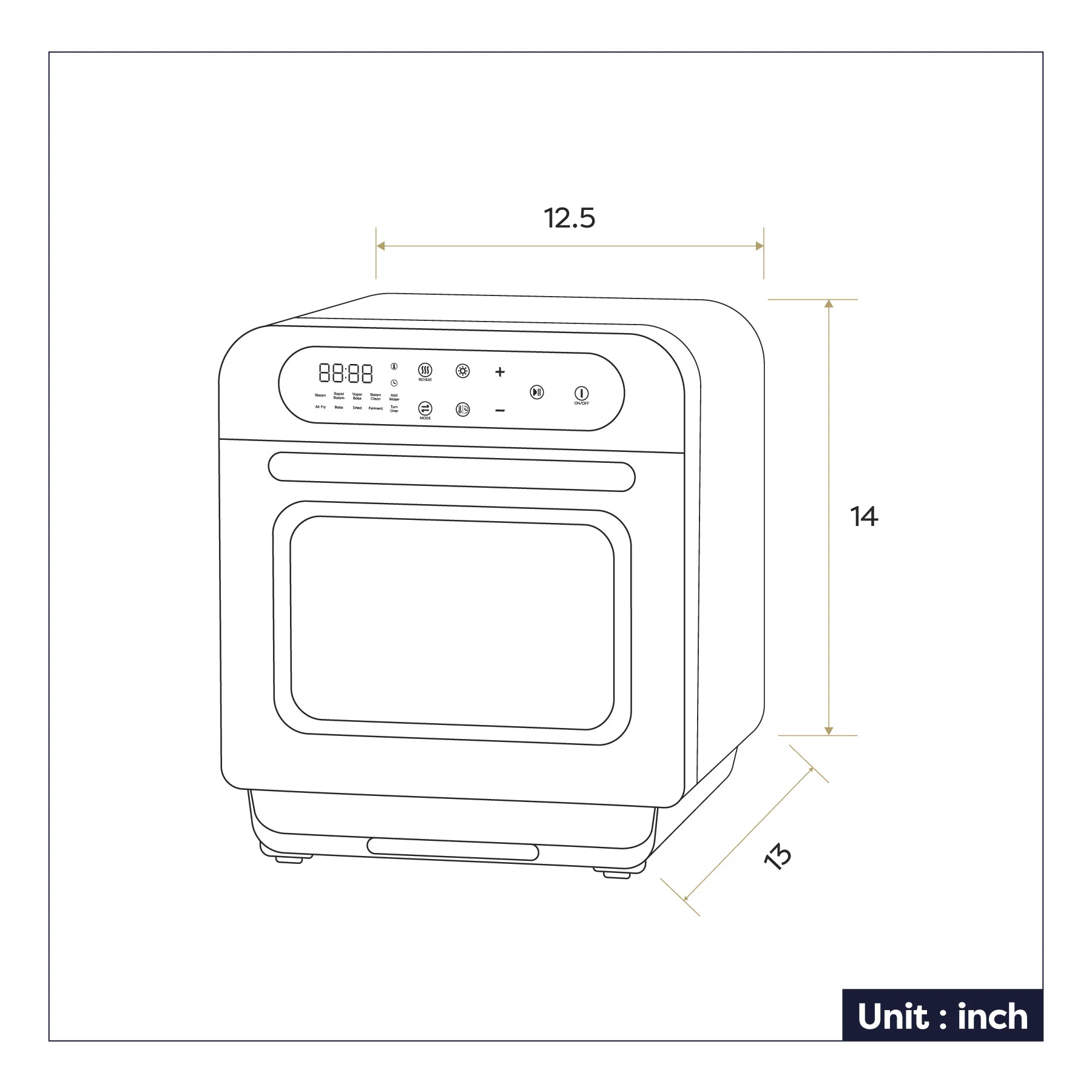 Nosh Oven | 8-in-1 Steam Oven with Air Fryer | Ashy Cloud