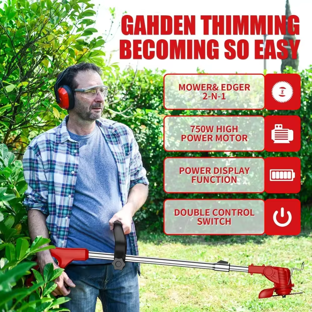 Battery Weed Wacker Cordless Weed Trimmer  & 3 Cutting Blade Types