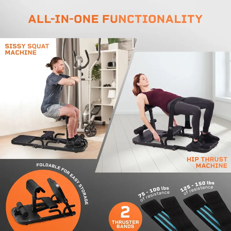Hip Thrust Machine - Premium Squat & Glute Machine Workout Equipment