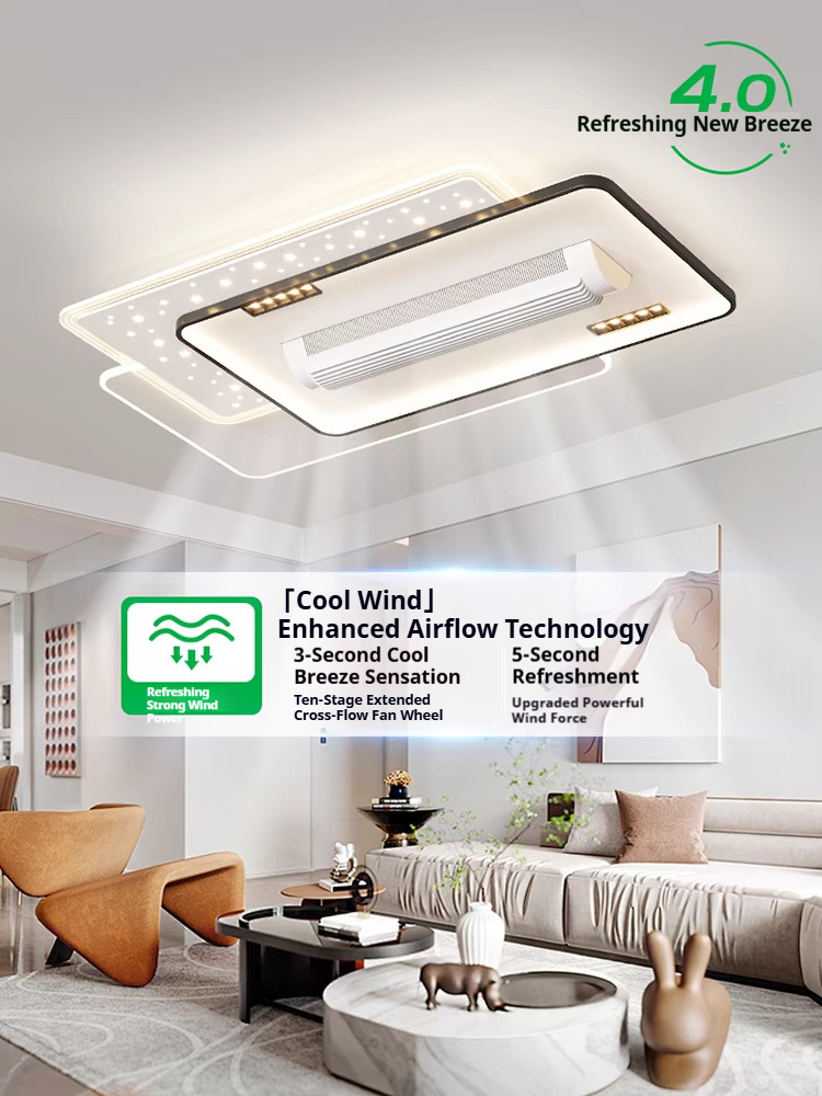 Intelligent bladeless fan chandelier