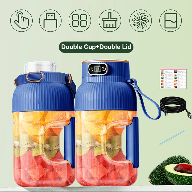 💥💥Sommer Heißer Verkauf ❄️Multifunctional Tragbare Saftpresse Tasse mit Digitalanzeige