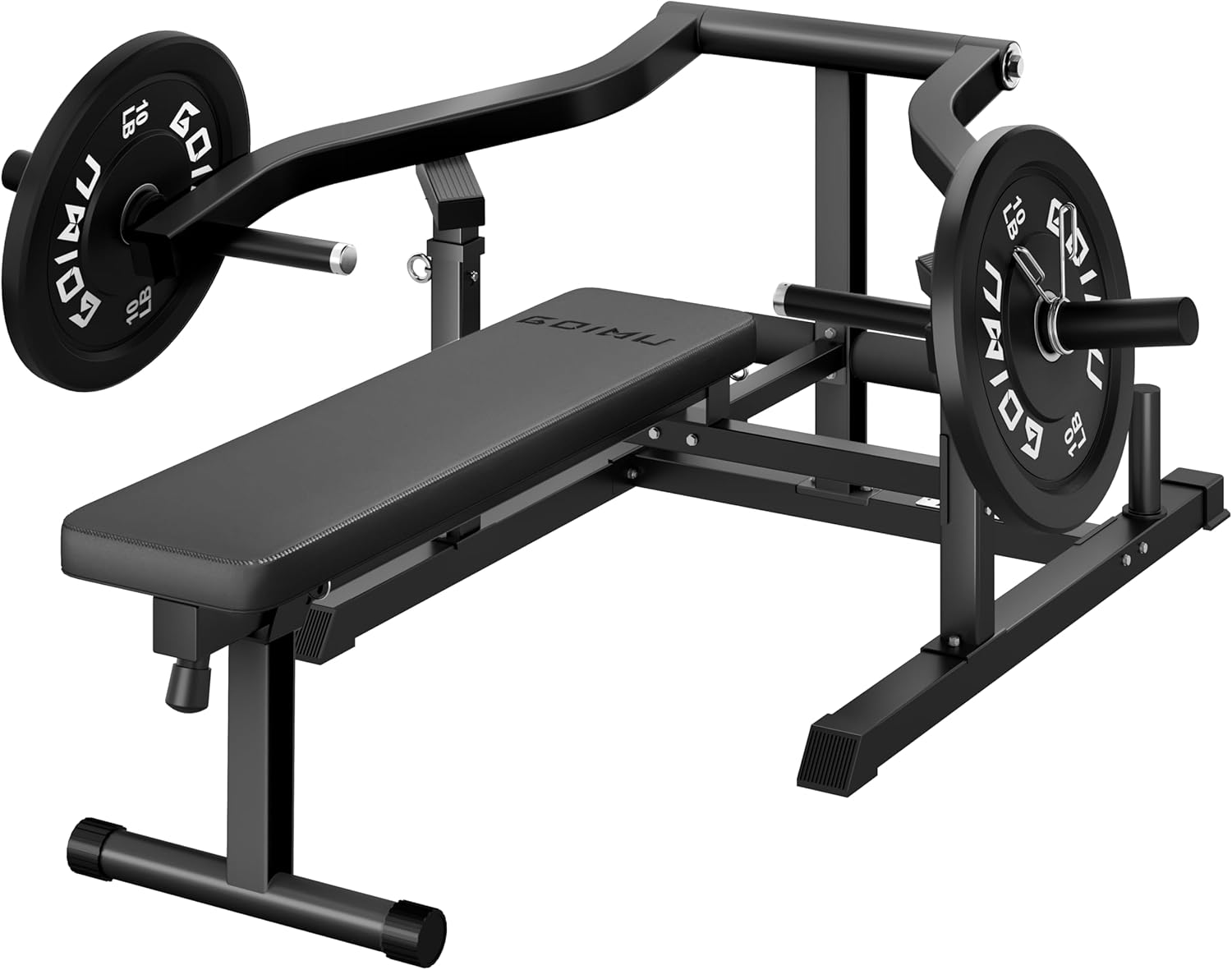 Chest Press Machine, Weight Bench Press Machine with Independent Converging Arms, Adjustable Flat Incline Bench Press for Chest, AB Workout Home Gym Equipment