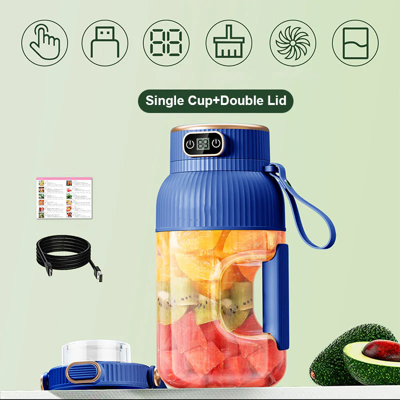 💥💥Sommer Heißer Verkauf ❄️Multifunctional Tragbare Saftpresse Tasse mit Digitalanzeige